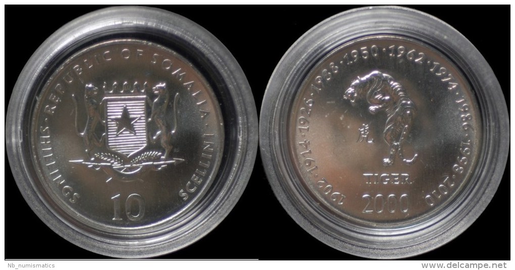 Somalia 10 Shilling 2000- Tiger - Somalië