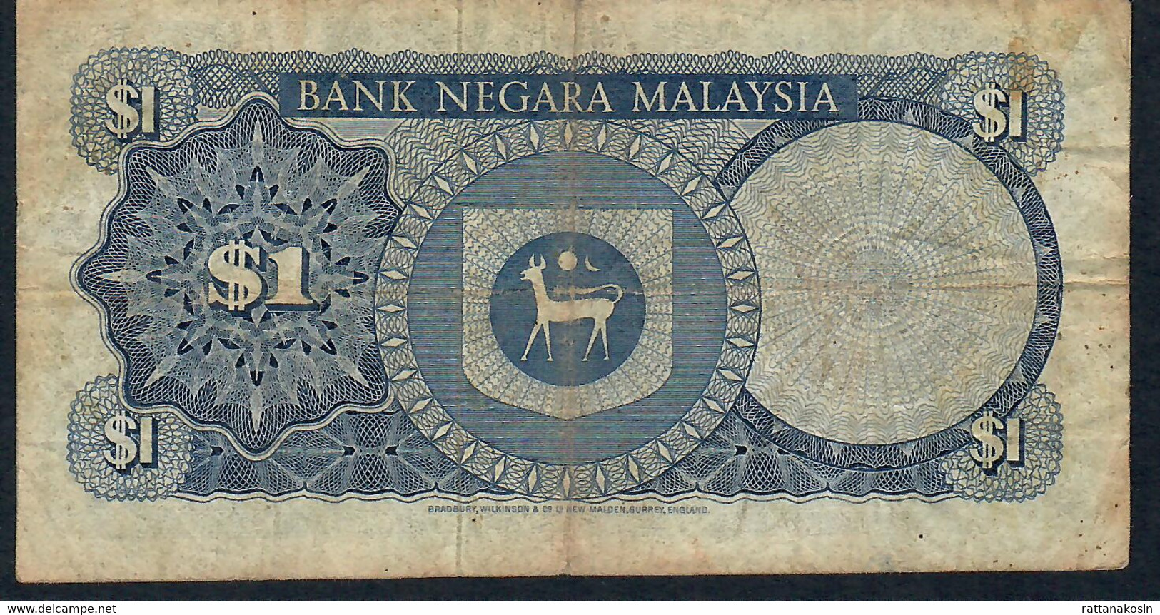 MALAYSIA  P13a  1  RINGGIT  1976 #F/30    FINE NO P.h. - Malaysie