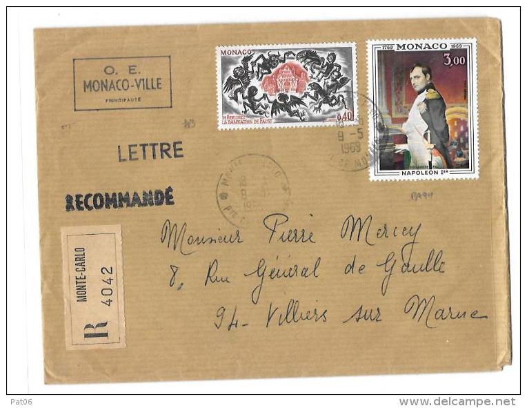 Principauté De Monaco &laquo; MONTE-CARLO* Monaco Assimilé Aux Tarifs Postaux Français * - Storia Postale