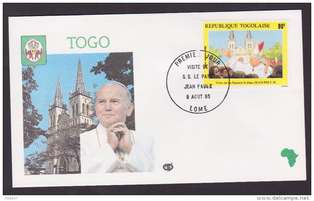 Voyage Jean Paul II - 1985/1986 - Enveloppe Illustrée - Papes