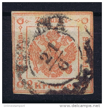 Austria Lombardei Venetien Mi Nr 2 Zeitungs Steuer Mark Gestempelt/used/obl.  Venetien Stempel - Gebraucht