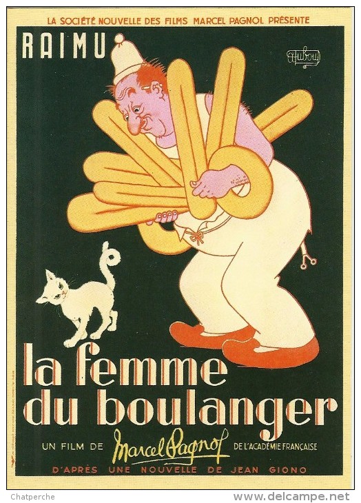 DUBOUT ILLUSTRATEUR  LA FEMME DU BOULANGER  D5 AFFICHE DE DUBOUT POUR LE FILM DE MARCEL PAGNOL 1950  EDIT. DUBOUT 1982 C - Dubout