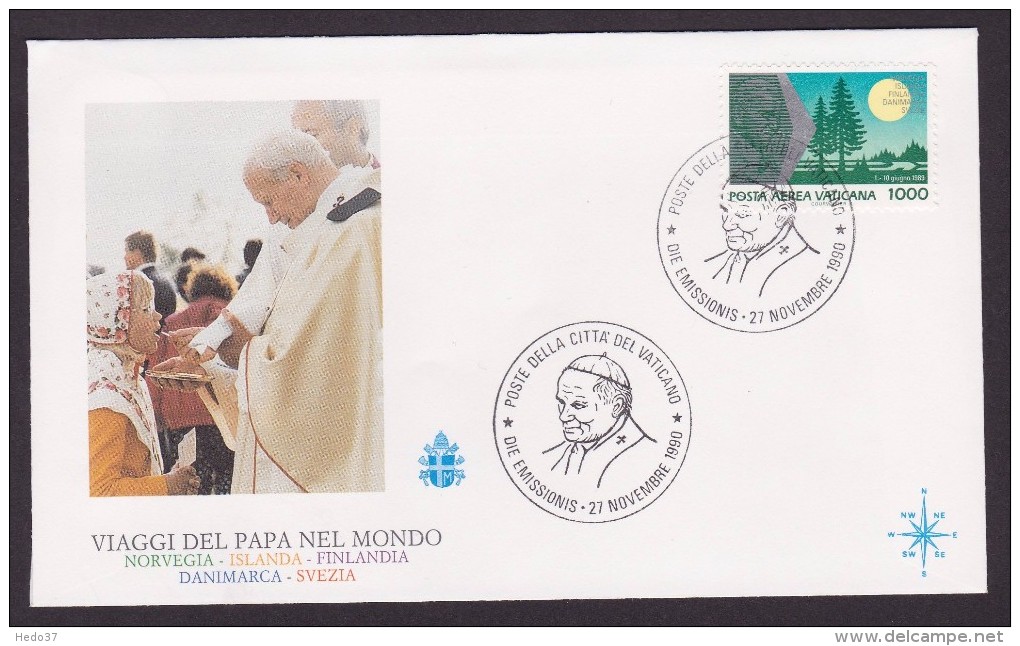 Voyage Jean Paul II - 1989/1990 - Enveloppe Illustrée - Pausen