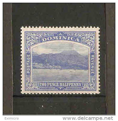 DOMINICA 1918 2½d BRIGHT BLUE SG 50b LIGHTLY MOUNTED MINT Cat £5 - Dominica (...-1978)