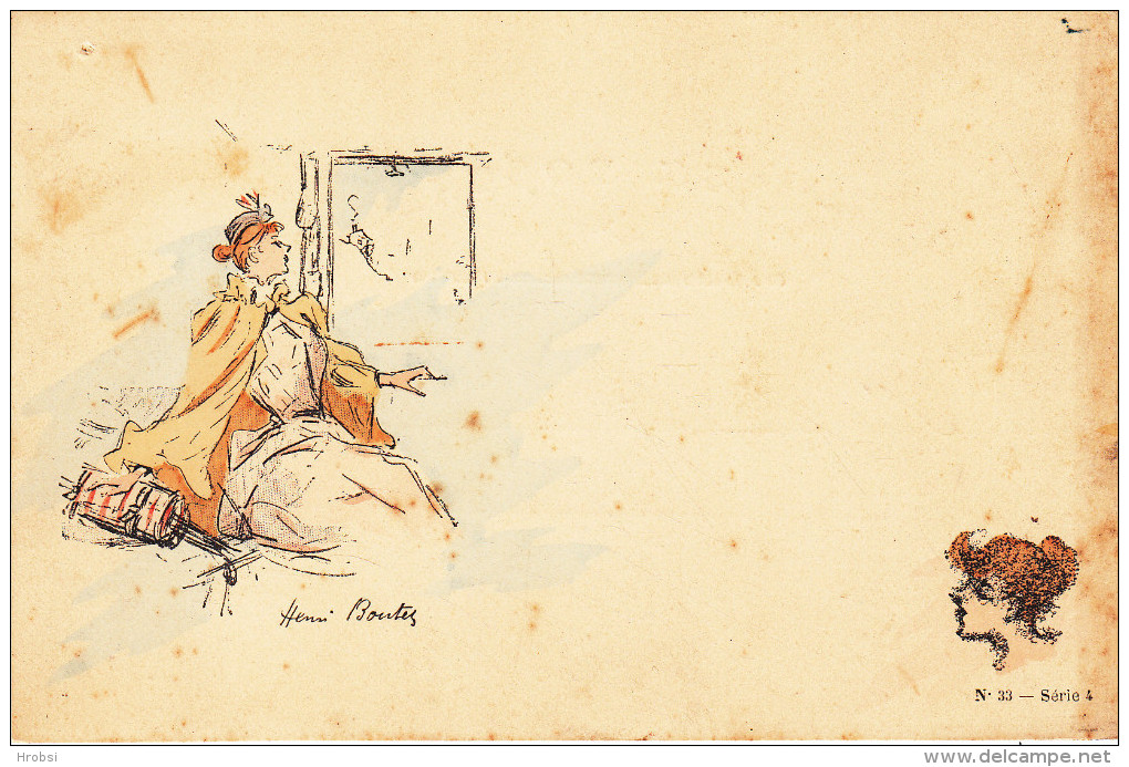 Illustrateur Boutet Henri,  Femme En Voyage  TB - Boutet