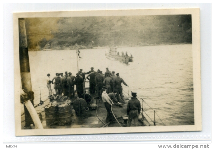 Sutherland Loch Eribol May 1945 Original Photograph Of German U-boat Submarine Surrendering - Sutherland