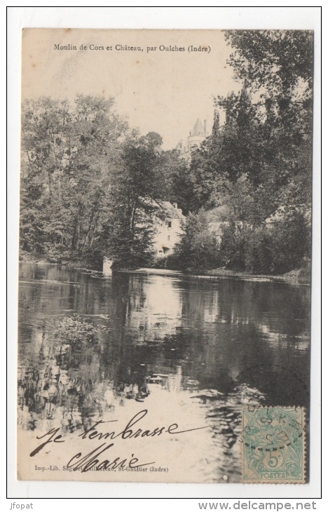 36 INDRE - CORS Moulin Et Château, Par OULCHES - Autres & Non Classés