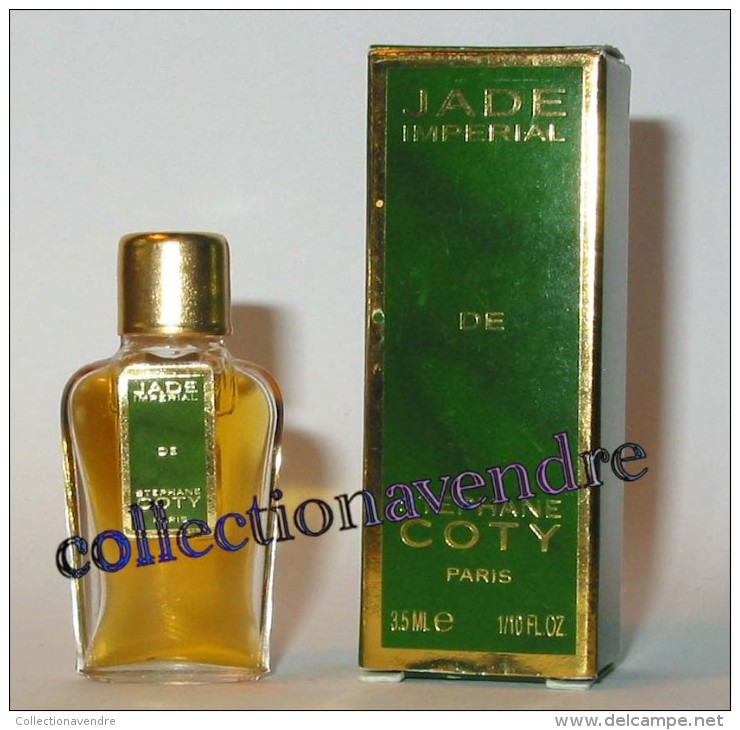 COTY : Jade Impérial De Stéphane Coty. Rare Miniature De Collection : Eau De Parfum, 3,5 Ml, Parfait état - Miniaturas (en Caja)