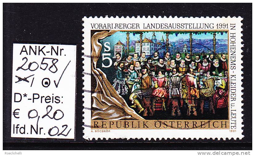 10.5.1991 -  SM  "Vorarlberger Landesausstellung In Hohenems" - O Gestempelt  - Siehe Scan  (2058o 01-02) - Used Stamps