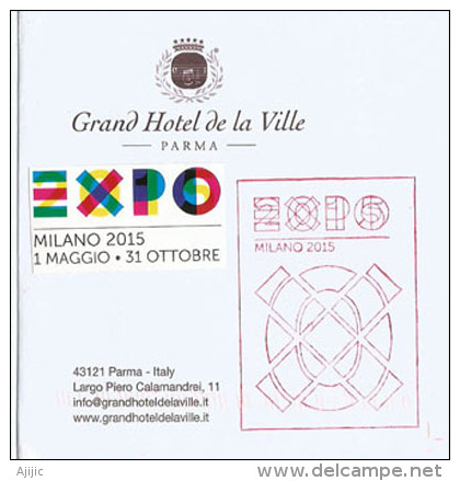 VILLE DE PARMA.ITALIE. EXPO UNIVERSELLE MILAN 2015, Lettre (timbres Personnalités Carriera,Aretino,Cherubini,etc) - 2015 – Milan (Italie)