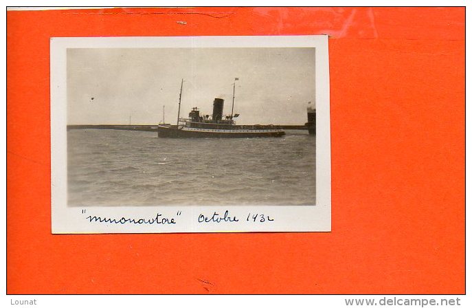 Bateau - Paquebot "Minonowtore " Octobre 1932  ( Photo De Dimesnisons 6.8 X 4.5) - Steamers