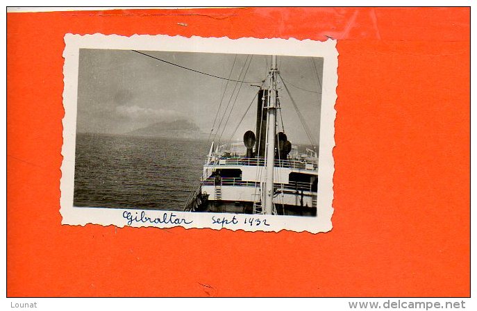 GIBRALTAR S.E. - Septembre 1932 Bateau   (4 Photos De Dimesnisons 6.8 X 4.5) - Gibraltar