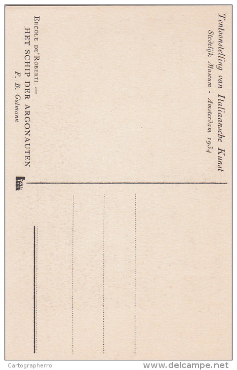 CPA Art 1934 Ercole De Roberti - Het Schip Der Argonauten - F. B. Gutmann - Malerei & Gemälde