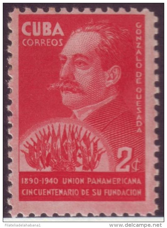 1940-141 CUBA. REPUBLICA. 1940. Ed.336. GONZALO QUESADA UNION PANAMERICANA MH - Oblitérés