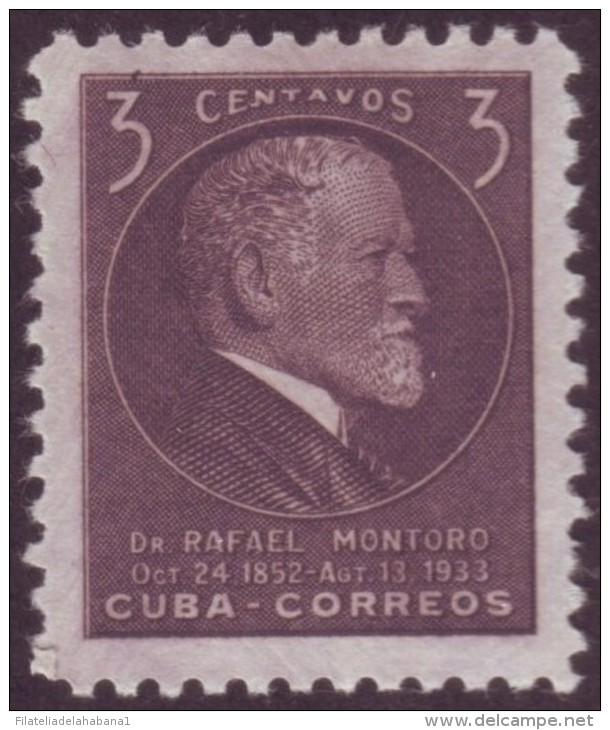 1953-130 CUBA. REPUBLICA. 1953. Ed. 555. RAFAEL MONTORO MH - Oblitérés