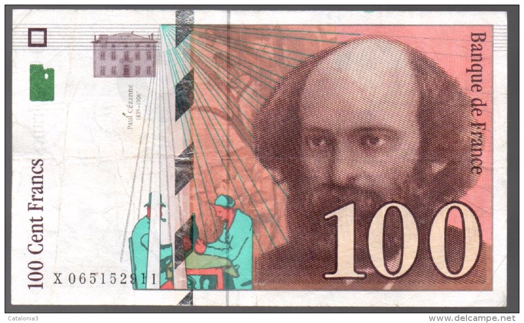 FRANCIA - FRANCE = 100 Francs 1998  P-158 - 100 F 1997-1998 ''Cézanne''