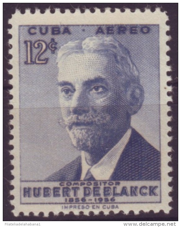 1956-155 CUBA. REPUBLICA. 1956. Ed.663. HUBERT DE BLANCK MNH MUSICAMUSIC - Oblitérés