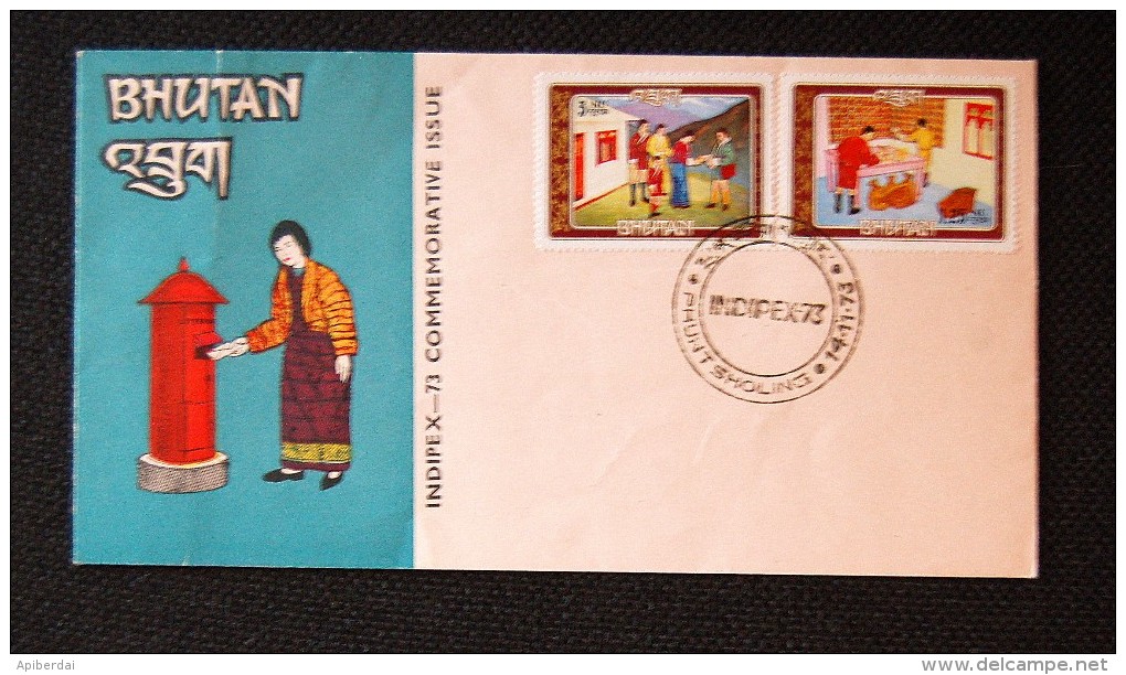 Bhoutan - 1973 FDC INDIPEX - Bhoutan