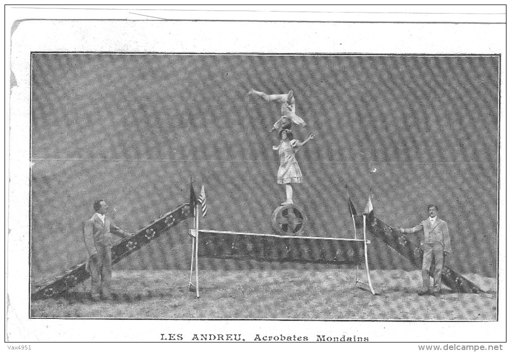 CIRQUE   LES ANDREU ACROBATES MONDAINS    *******     A     SAISIR   ****** - Cirque