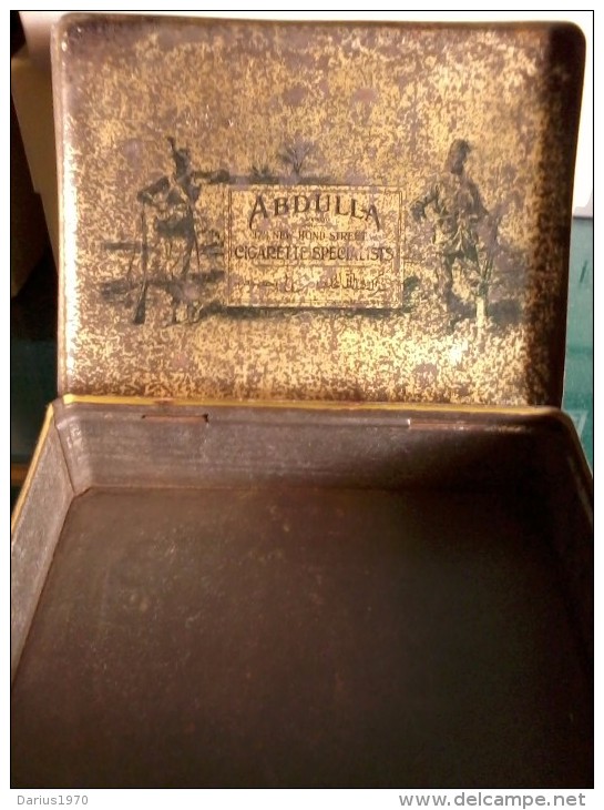 Scatole - Pubblicitarie In Latta - " ABDULLA" 100 Cigarettes Egyptian Blend  N°2 -Cm. 14x11x04- D´epoca. - Scatole