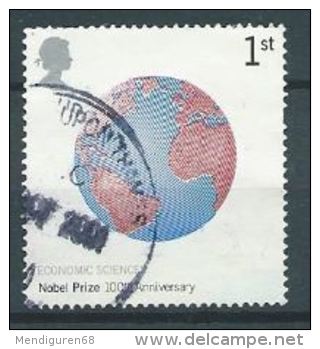 GB 2001 Nobel Prizes: Globe (Economic Sciences)  1 St  SG 2233 SC 1994 MI 1955 YV 2275 - Used Stamps