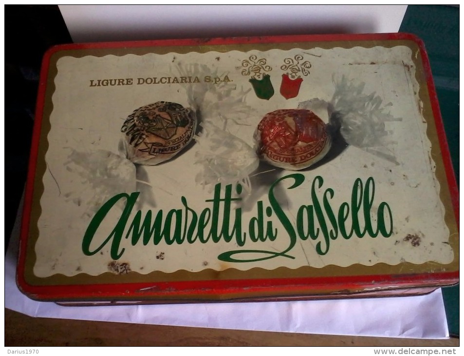 Scatole - Pubblicitarie In Latta - Amaretti Di Sassello - Ligure Dolciaria S.P.A. - Cm. 34,5x22x6,5. - Boxes