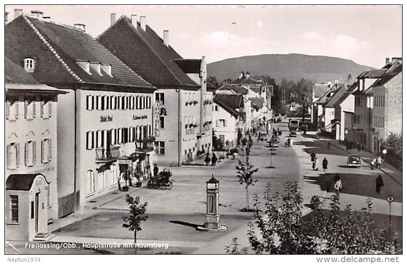 Freilassing, Hauptstrasse Mit Haunsberg - Freilassing