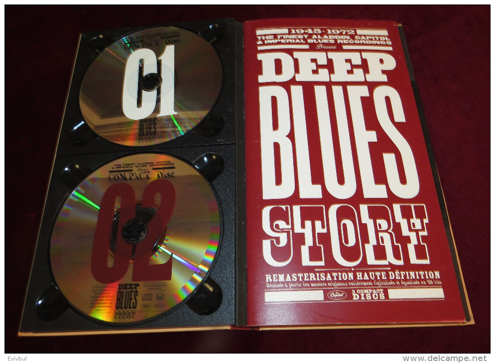 Coffret/livre 32 Pages Deep Blues Story 3 CD Finest Aladdin Capitol & Imperial Blues Recording 1945  1972 EMI Music 2002 - Blues