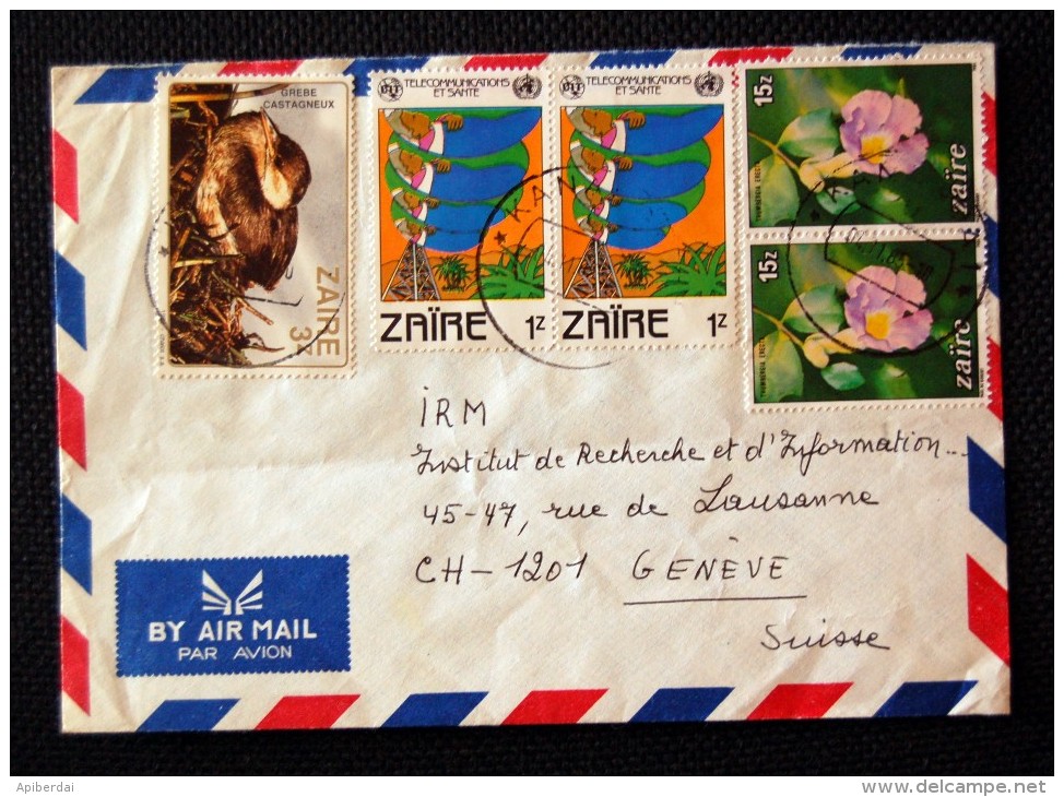 Zaire -  Lettre Avec Timbres De 1984 - Gebraucht