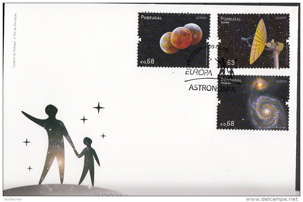 ASTRONOMY- 1992- EUROPA STAMPS OR AZORES, MADEIRA &amp; PORTUGAL ON   ILLUSTRATED FDC - Astronomie