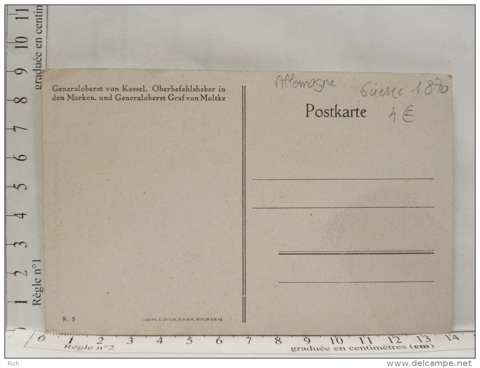 CPA ALLEMAGNE Guerre 1870 - Generaloberst Von Kessel Und Generaloberst Graf Von Moltke - Militaire - Otros & Sin Clasificación