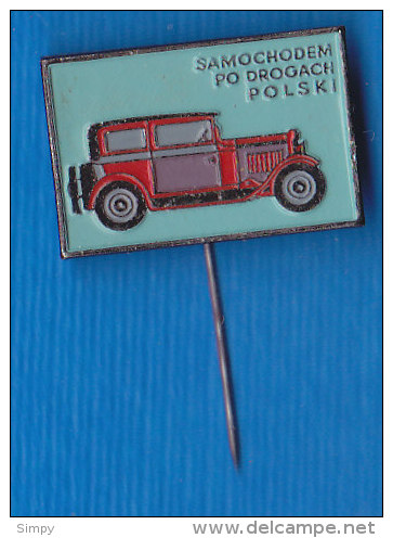 Old Car Oldmobile Oldtimer Poland Pin - Other & Unclassified