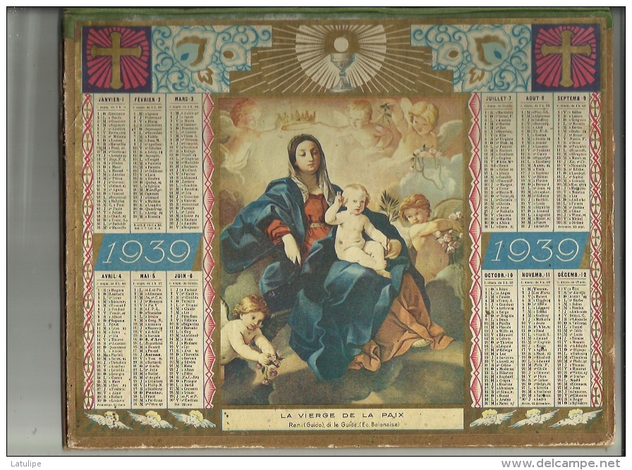 Calendrier Des Postes G-F  Des Landes 40 De 1939 - Incomplèt-Manque Interieur Mais Ouverture-Cartonnée 2 Cotés - Grand Format : 1921-40