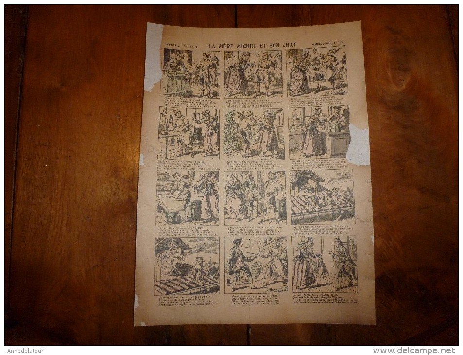 Vers 1900  Imagerie  Pellerin       LA MERE MICHEL ET SON CHAT           Imagerie D'Epinal  N° 444 - Collections