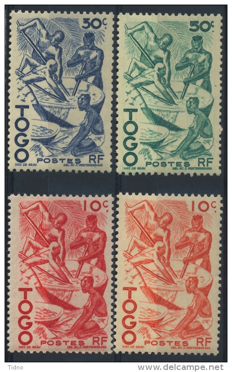 Togo # 236 - 238 Y&amp;T Xx /MNH, + 10c Orange Shade - Nuovi