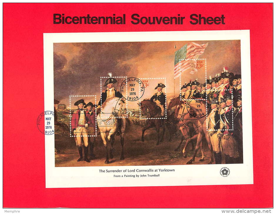 1976 Set Of 4 Souvenir Sheets - USA Bicentennial  Sc 1686-1689 - 1971-1980