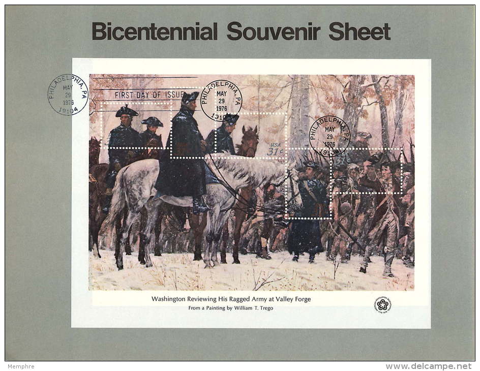 1976 Set Of 4 Souvenir Sheets - USA Bicentennial  Sc 1686-1689 - 1971-1980