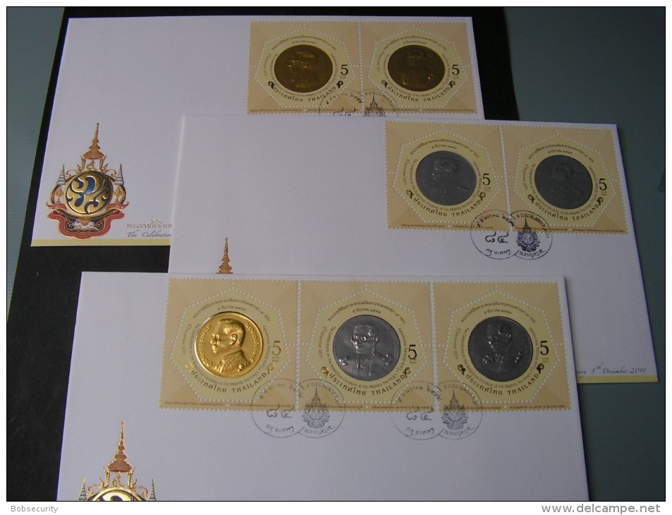 == Thailand   3  FDC 2011 - Tailandia