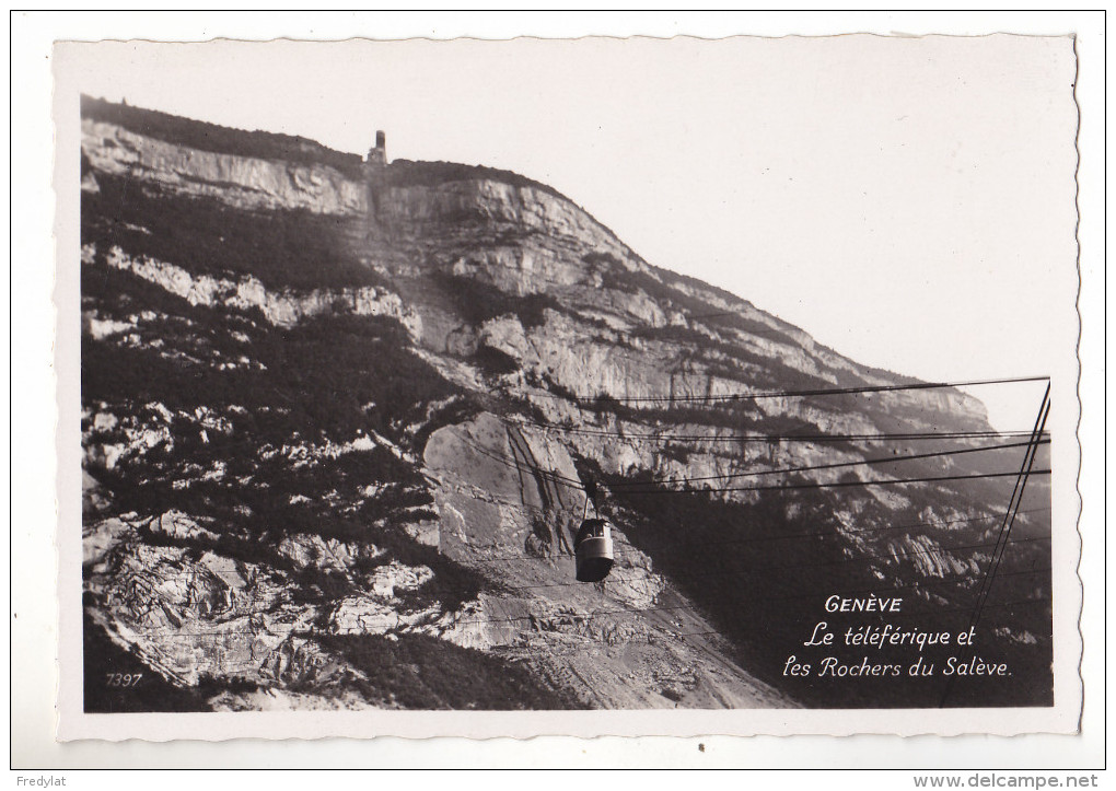 GENEVE EN SUISSE  LE TELEPHERIQUE ET LES ROCHERS DU SALEVE - Genève