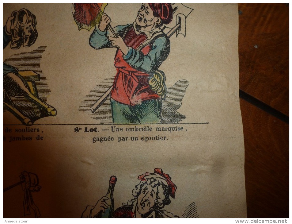 Vers 1900  Pellerin & Cie  LA GRANDE LOTERIE (La Loterie Est Une Duperie Qui Fait La Nique..)  Imagerie D'Epinal  N° 452 - Collections