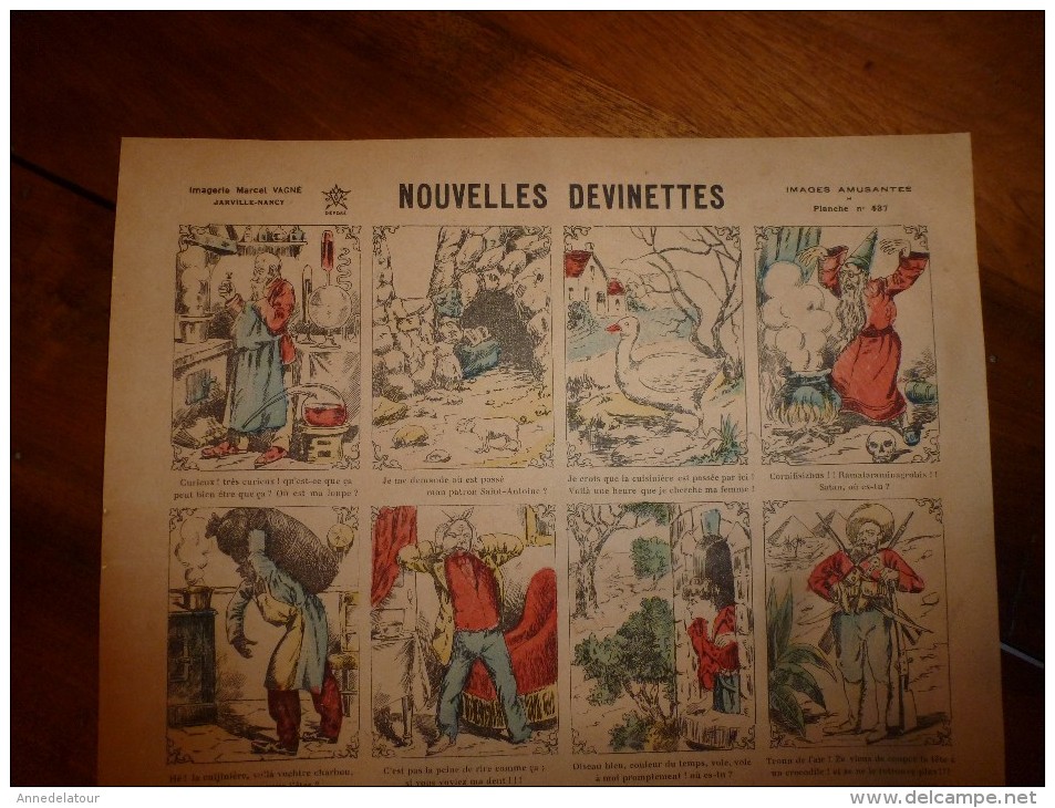 Vers 1900 Imagerie  Marcel Vagné De Jarville-Nancy         NOUVELLES DEVINETTES         Images Amusantes Planche. N° 437 - Collections