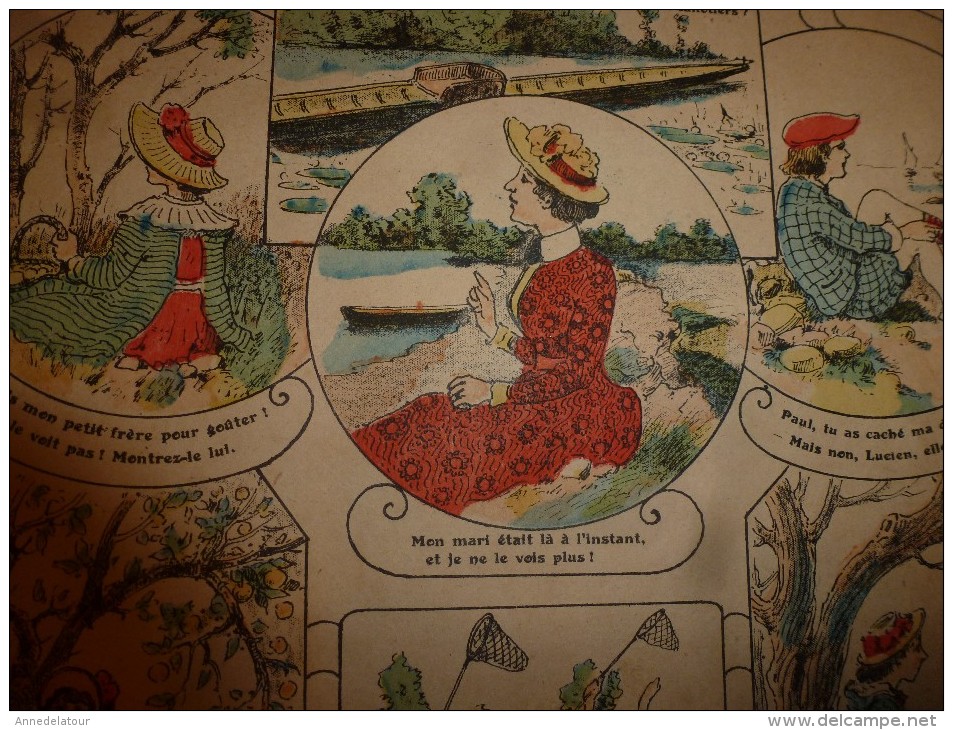 Vers 1900 Imagerie  Marcel Vagné De Jarville-Nancy   DEVINETTES,      DEVINETTES      Images Amusantes Planche. N° 405 - Collezioni