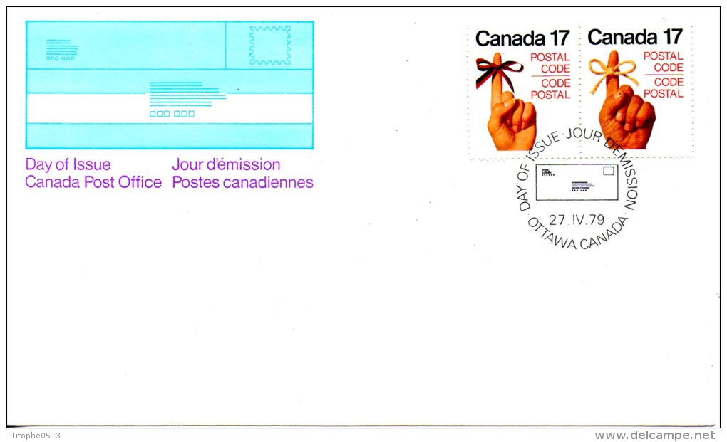 CANADA. N°701-2 De 1979 Sur Enveloppe 1er Jour. Code Postal. - Código Postal