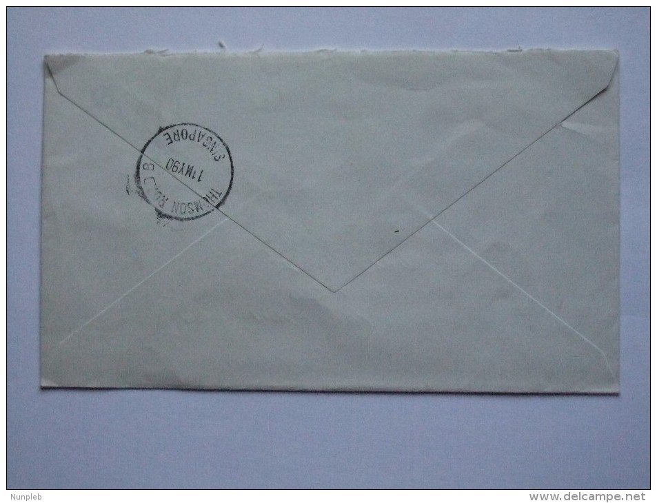 SINGAPORE 1990 REGISTERED AIR MAIL COVER TO NORTHAMPTON - Singapore (1959-...)