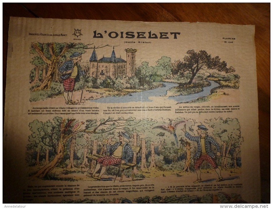 Vers 1900 Imageries Réunies De Jarville-Nancy     L'OISELET   ( Conte Breton)           Planche N° 1506 - Collections