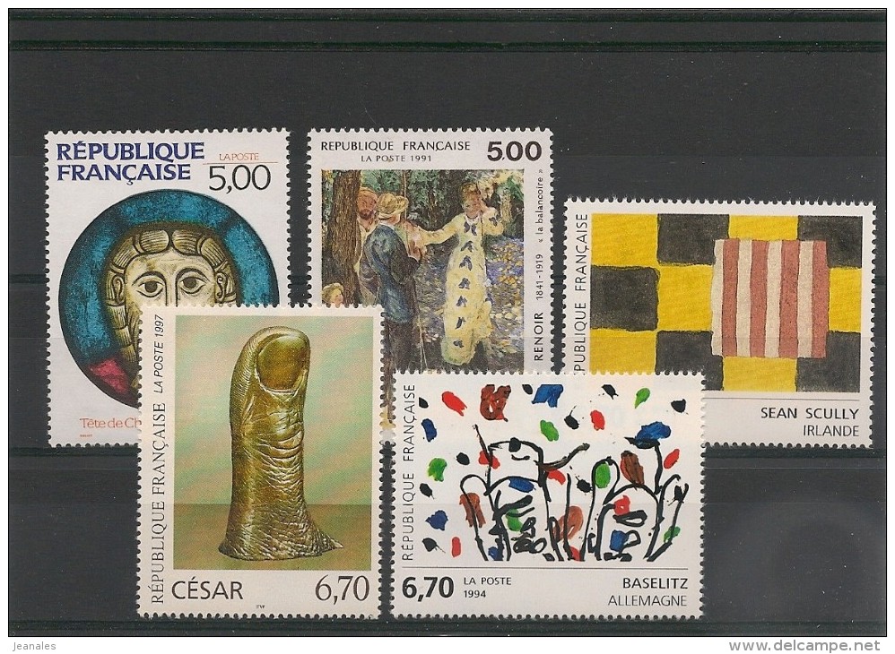 FRANCE  1990/99 œuvres D´art ** - Unused Stamps