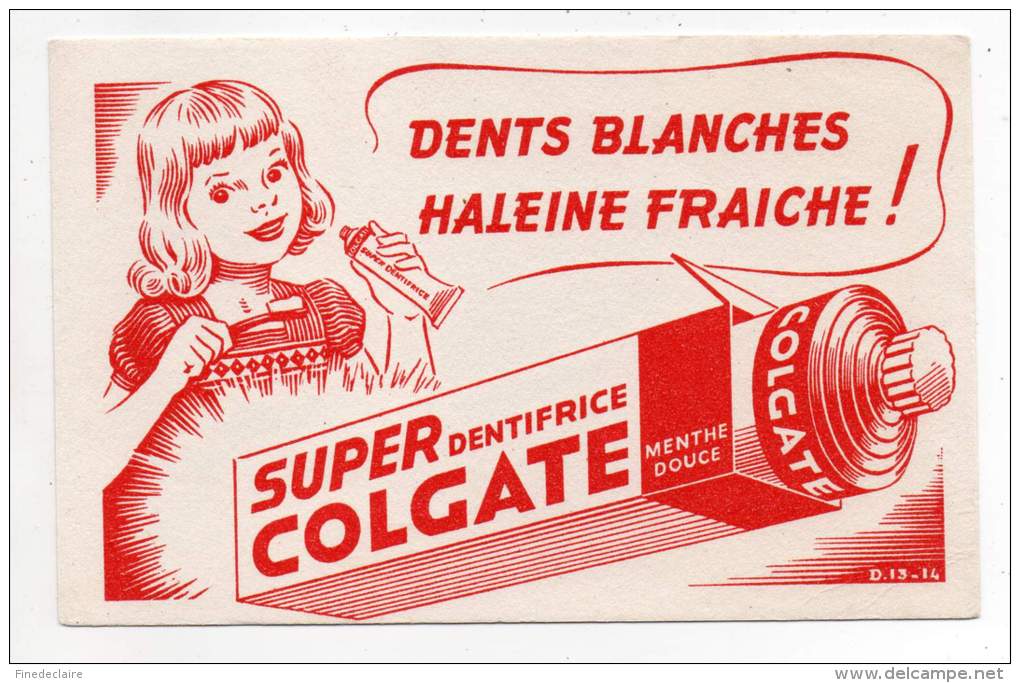 Buvard - Super Dentifrice Colgate Menthe Douce - C