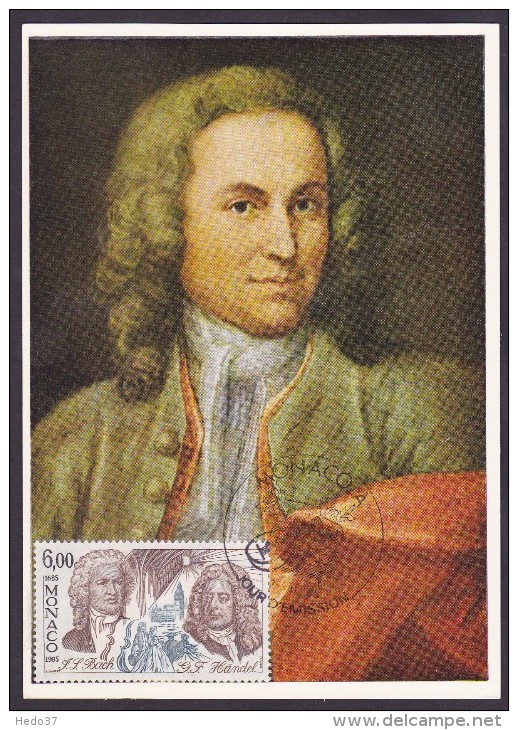 Monaco - Carte Maximum - Jean Sébastien Bach - Cartes-Maximum (CM)