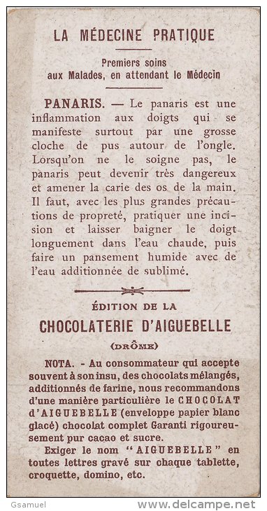 Chromo - Edition De La Chocolaterie D'Aiguebelle (Drôme). -  La Médecine Pratique - Panaris. - Albumes & Catálogos