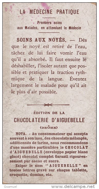 Chromo - Edition De La Chocolaterie D'Aiguebelle (Drôme). -  La Médecine Pratique - Soins Aux Noyés. - Albums & Katalogus